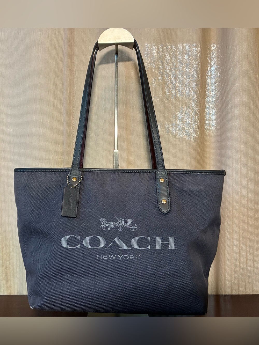 Coach Denim Horse and Carriage City Tote